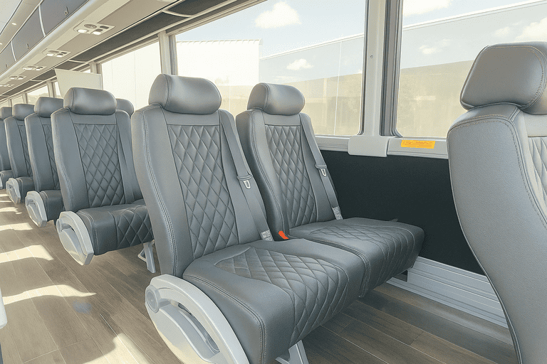 interior of Charter Bus Rental North Bergen charter bus